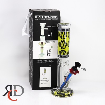 WATER PIPE STRAIGHT TUBE COLOR DOWNSTEM 420 THEME IN A GIFT BOX WP1963 1CT